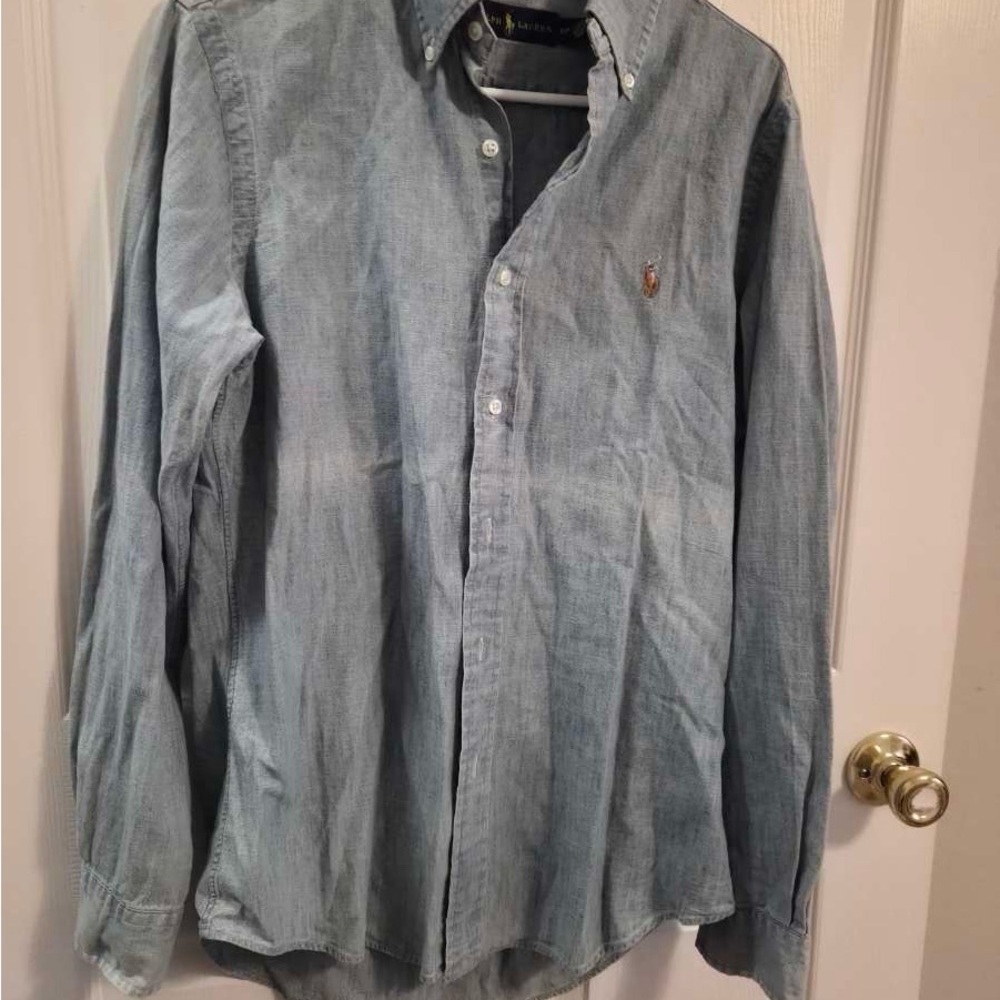 Ralph Lauren Light Blue Denim Button-Down Shirt